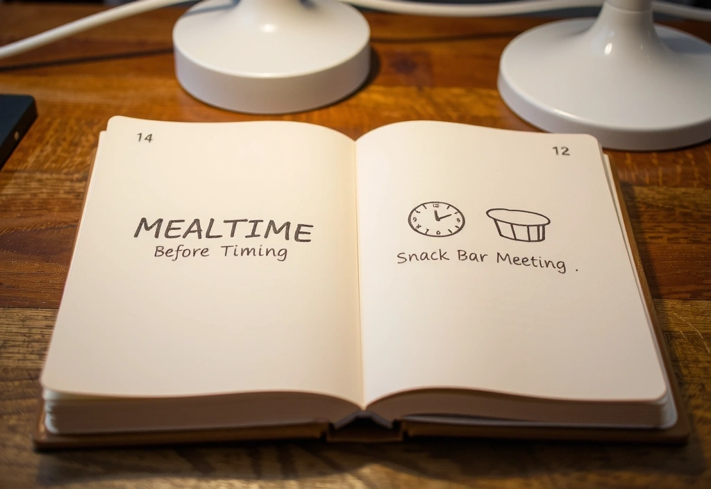 Handgeschriebene Notizen zum Timing