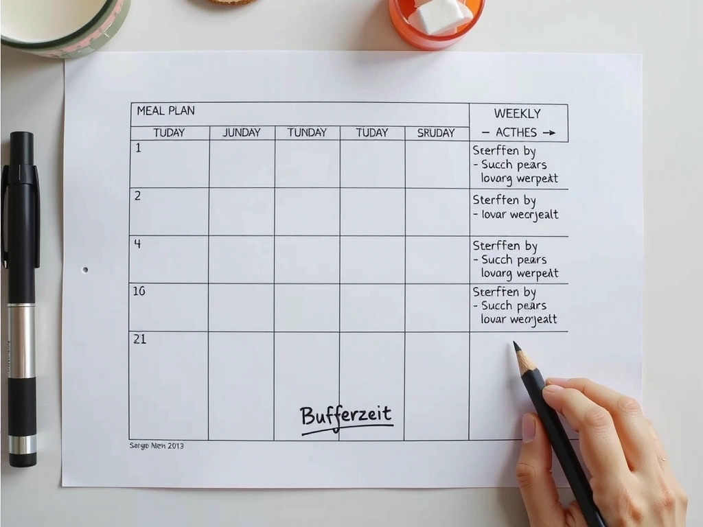 Annotierter Wochenplan